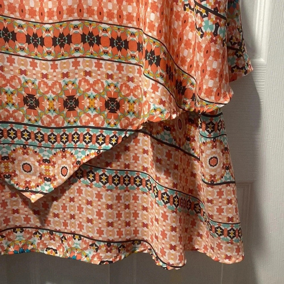 Torrid Mosaic Print Layered Criss Cross Back Cami Boho Print Layered size 2X - Picture 6 of 10